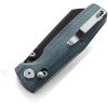 Bestech Slasher Axis Lock Folding Knife Blue Micarta D2 Steel
