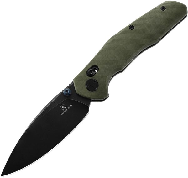 BTKMK02G Bestech Knives Ronan B-Lock Folding Knife OD Green G10 3.25" Stonewash
