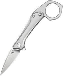Bestech Knives Duci Framelock Titanium Folding Knife 2" CPM-20CV Stonewash
