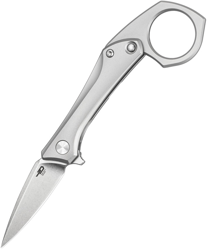 BTKT2605A Bestech Knives Duci Framelock Titanium Folding Knife 2" CPM-20CV Stonewash