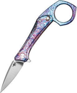Bestech Knives Duci Framelock Folding Knife 2" CPM-20CV Flame Titanium
