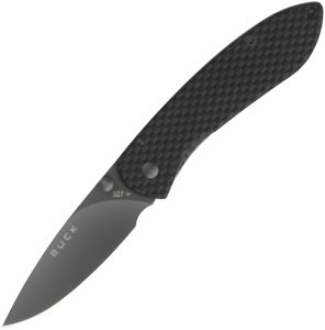 Buck Nobleman Framelock 2.63" Black TiNi Stainless Carbon Fiber
