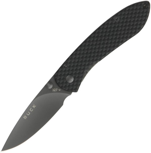 Buck Nobleman Framelock 2.63" Black TiNi Stainless Carbon Fiber