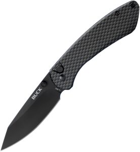 Buck Sovereign Button Lock Folding Knife CF Carbon Fiber 3.25"