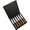 CA11078_2 Case Cutlery Steak Knife Set 4" Satin Serrated Walnut Handle 6-Pack