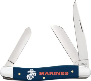 CA13209 Case Cutlery USMC Stockman Folding Knife Gift Set, Navy Blue, 3.63" Closed