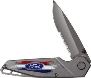 CA14344 Case Cutlery Ford Tec X Linerlock Folding Knife Gray Titanium 3.5"