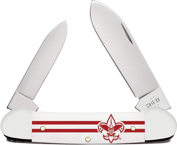 Case Cutlery Scouting America Canoe Red and White Folding Knife