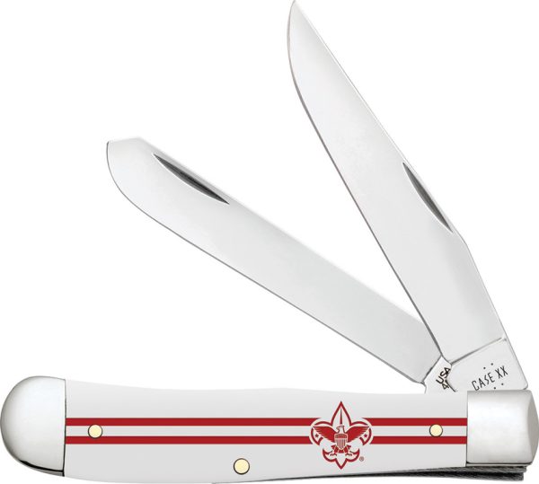 CA18141 Case Cutlery Scouting America Trapper Folding Knife Red and White