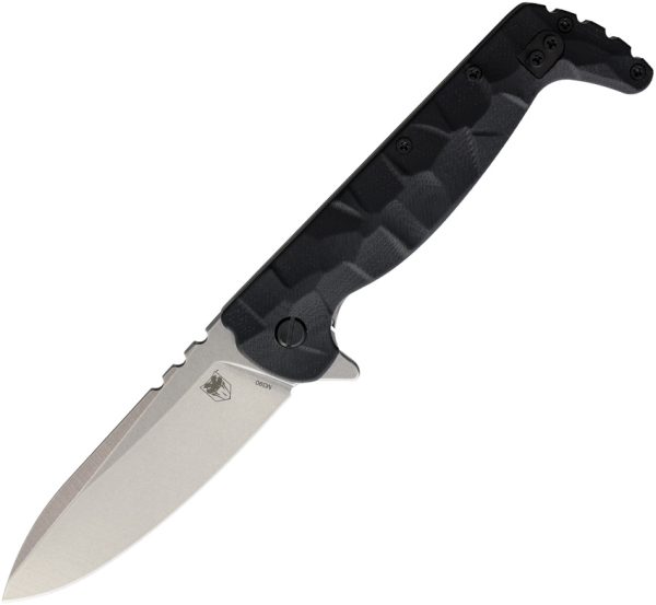 Cobratec Kingpin Framelock Black G10/Ti 3.5" Stonewash
