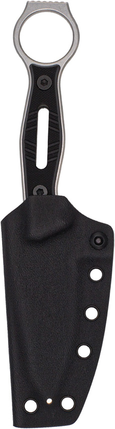 CBTLSKBLKSSW_3 Cobratec Landshark Fixed Blade Knife 3.38in VG-10 Black G10