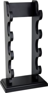 CI002 Art Gladius 4-Sword Wood Stand Black