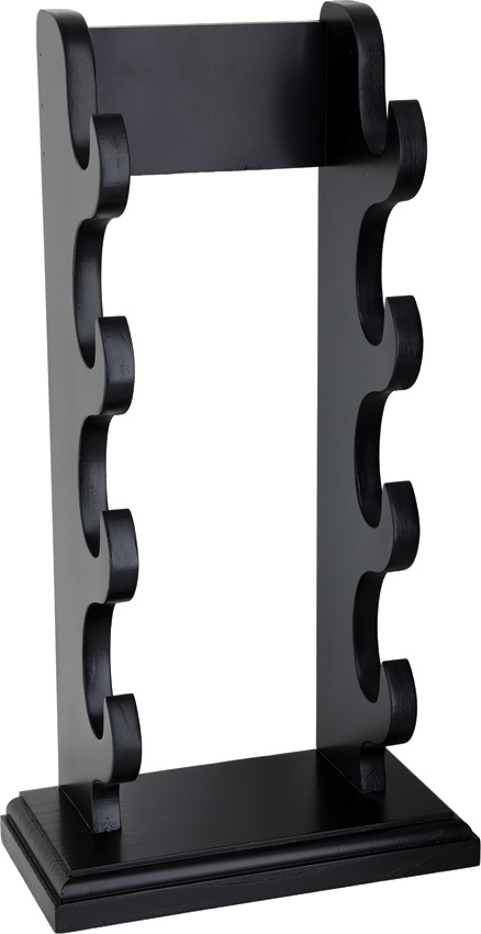 Art Gladius 4-Sword Wood Stand Black