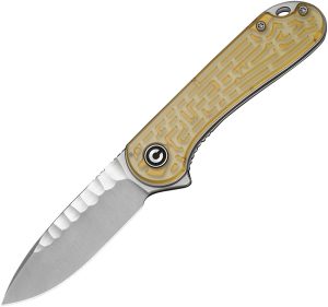 Civivi Elementum Linerlock Folding Knife Amber Ultem 3" Nitro V