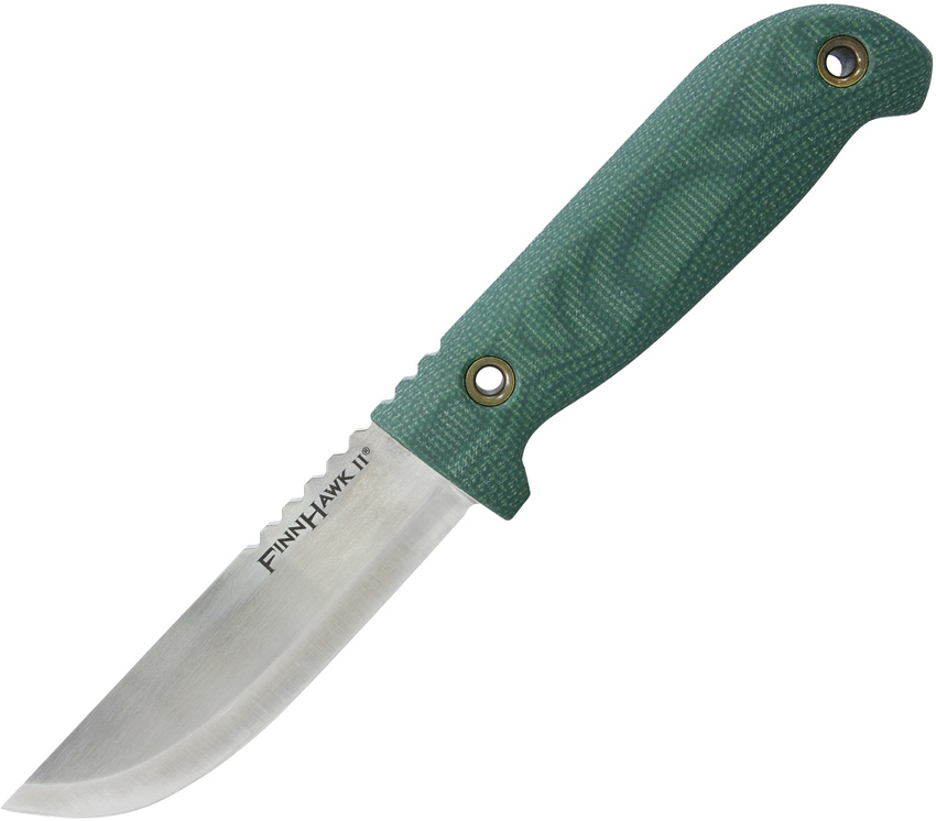 Cold Steel Finn Hawk II Fixed Blade 4" Satin 3V Green Micarta