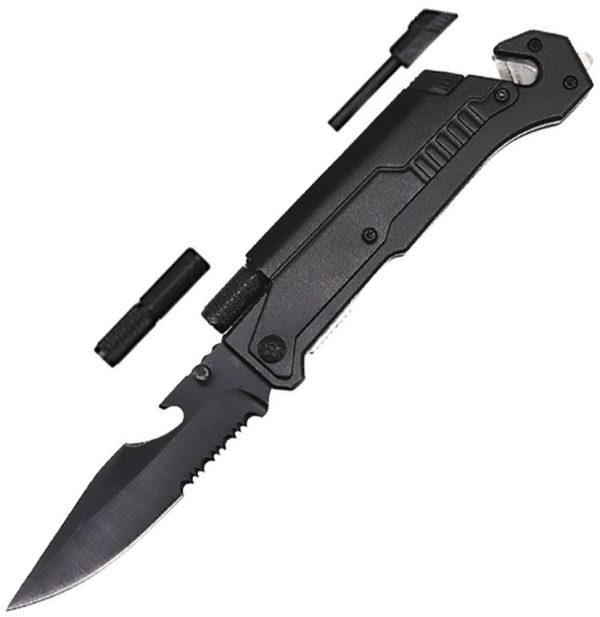 ElitEdge Rescue Linerlock Assisted Opening Black 3.25" Blade
