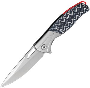ElitEdge Linerlock Folding Knife 3.75" Satin 440 Black Micarta
