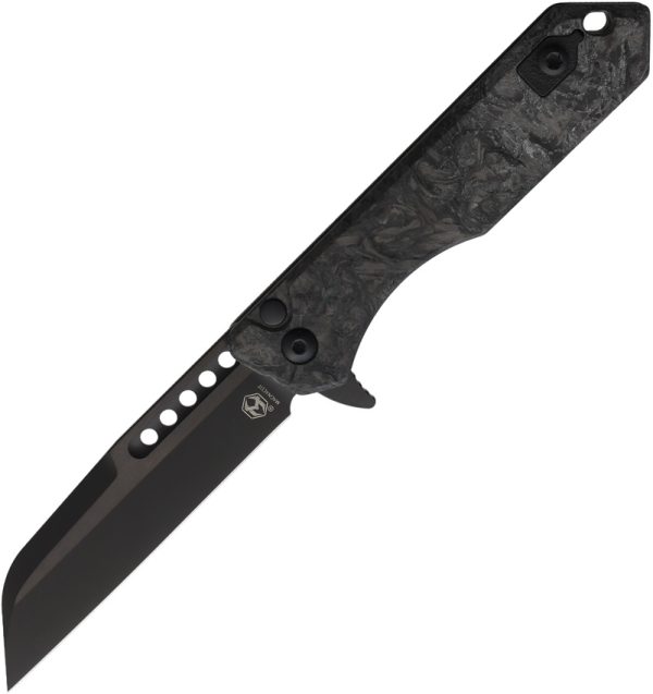 Heretic Knives Jinn Button Lock Folding Knife 3in CPM MagnaCut Glow CF