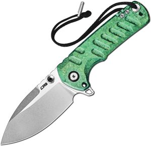 CJRB Tundra Framelock Green Titanium 3.75" S35VN Folding Knife