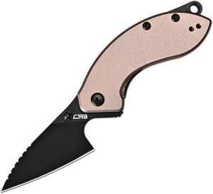 CJRB Spud Linerlock Champ 2.38" Champagne Aluminum Folding Knife