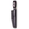 JKRCV120_2 Joker Bushcraft Fixed Blade 4.25" Satin N695 Black Canvas Micarta w/ Sheath