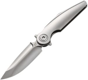 Rike Knife Viper 3 Framelock Gray Titanium 3.38" Folding Knife