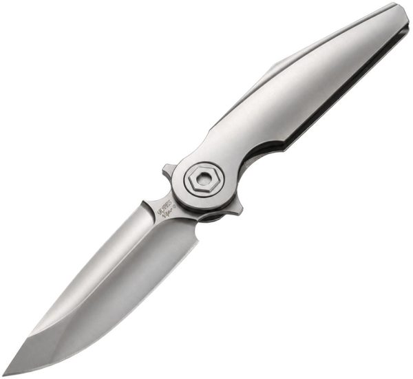Rike Knife Viper 3 Framelock Gray Titanium 3.38" Folding Knife