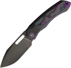 REMETTE Orca Button Framelock Folding Knife Jazzy Camo Carbon Fiber 3.38" M390