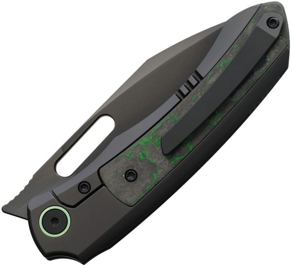Remette Orca Button Framelock Folding Knife Kelp Bed Carbon Fiber M390