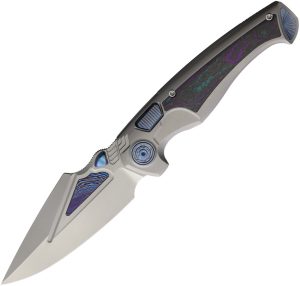 Remette Scepter Button Framelock Folding Knife 3.5" M390 Bohler Titanium