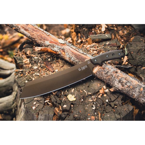 TOPS El Chete Midnight Bronze 12" 1095HC Machete w/ Sheath